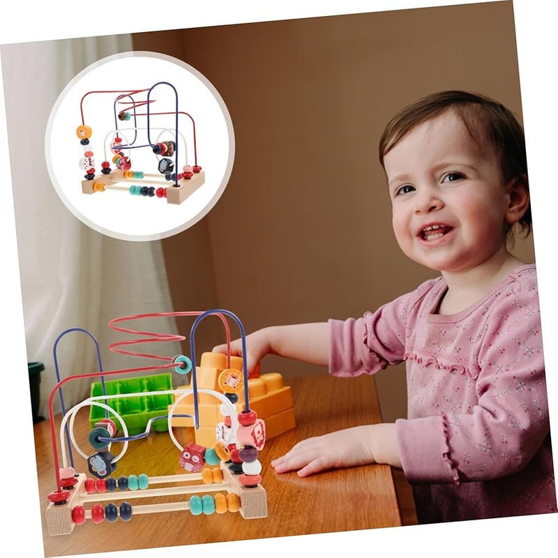 Wooden Bead Maze Toy For Early Learning Color Matching And Hand Eye Coordination Training - Image 5